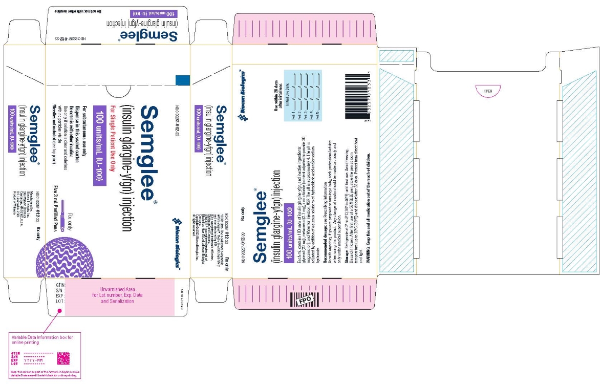 Semglee Injection 100 units/mL Pen Carton