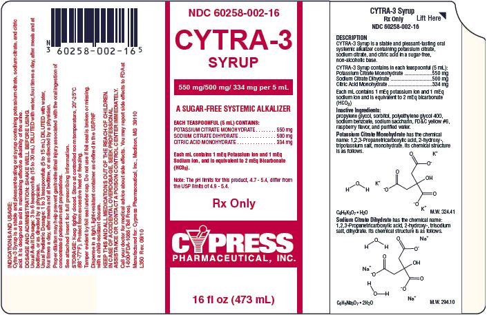 CYTRA-3 SYRUP Packaging