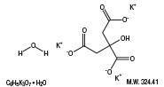 Potassium Citrate Monohydrate chemical structure