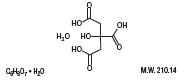 Citric Acid Monohydrate chemical structure