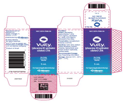 PRINCIPAL DISPLAY PANEL
NDC 0074-7098-05
Professional Sample 
Not for Resale
Vuity™ 
(pilocarpine HCI ophthalmic 
solution) 1.25%
Rx Only
Sterile
1.5 mL
For Topical Application in the Eye
Allergan™
An AbbVie company
