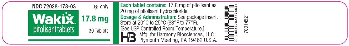 17.8 mg Bottle Label