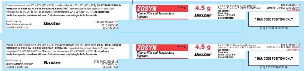 Zosyn Representative Carton Label - 0338-9638-12 1 of 2