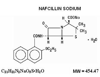 Nafcillin Sodium Chemical Structure