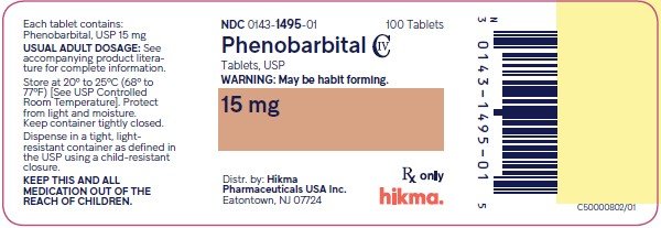 NDC 0143-1455-01 Phenobarbital Tablets, USP 60 mg 100 Tablets Rx Only
