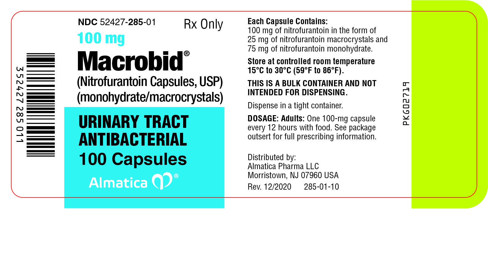 Macrobid FDA prescribing information, side effects and uses