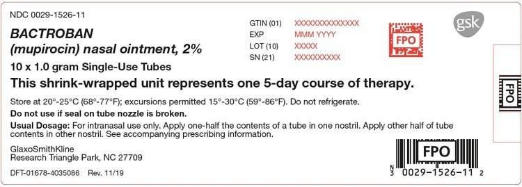 Bactroban Nasal 10 count label