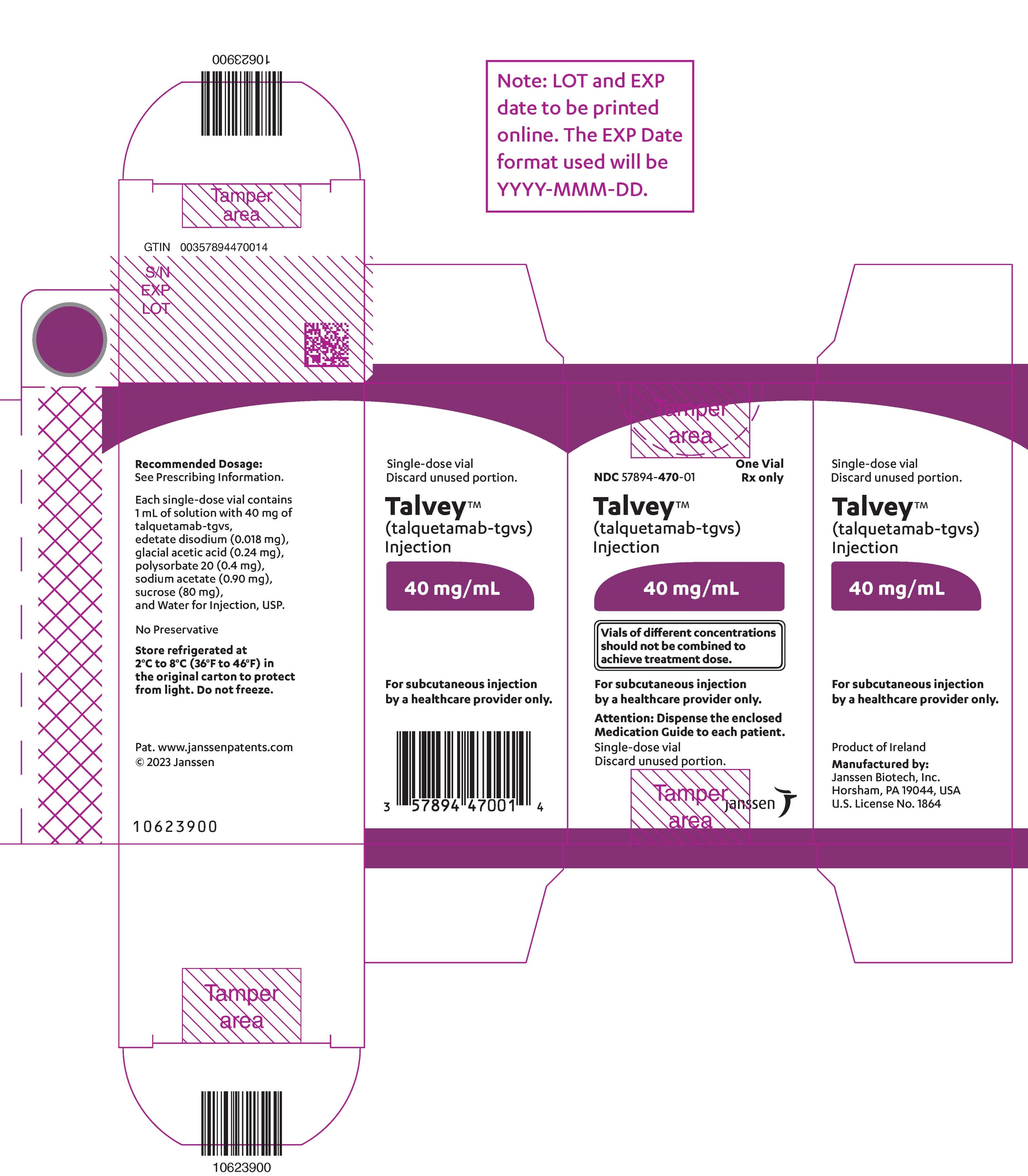 PRINCIPAL DISPLAY PANEL - 40 mg Vial Carton