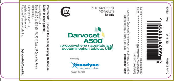 Darvocet A500 Bottle Label
