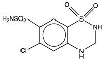 Hydrochlorothiazide Structural Formula