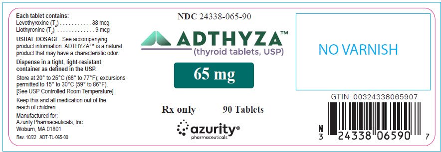 PRINCIPAL DISPLAY PANEL - 65 mg Tablet Bottle Label