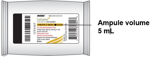 Each foil pouch contains 1 ampule of Corlanor oral solution.