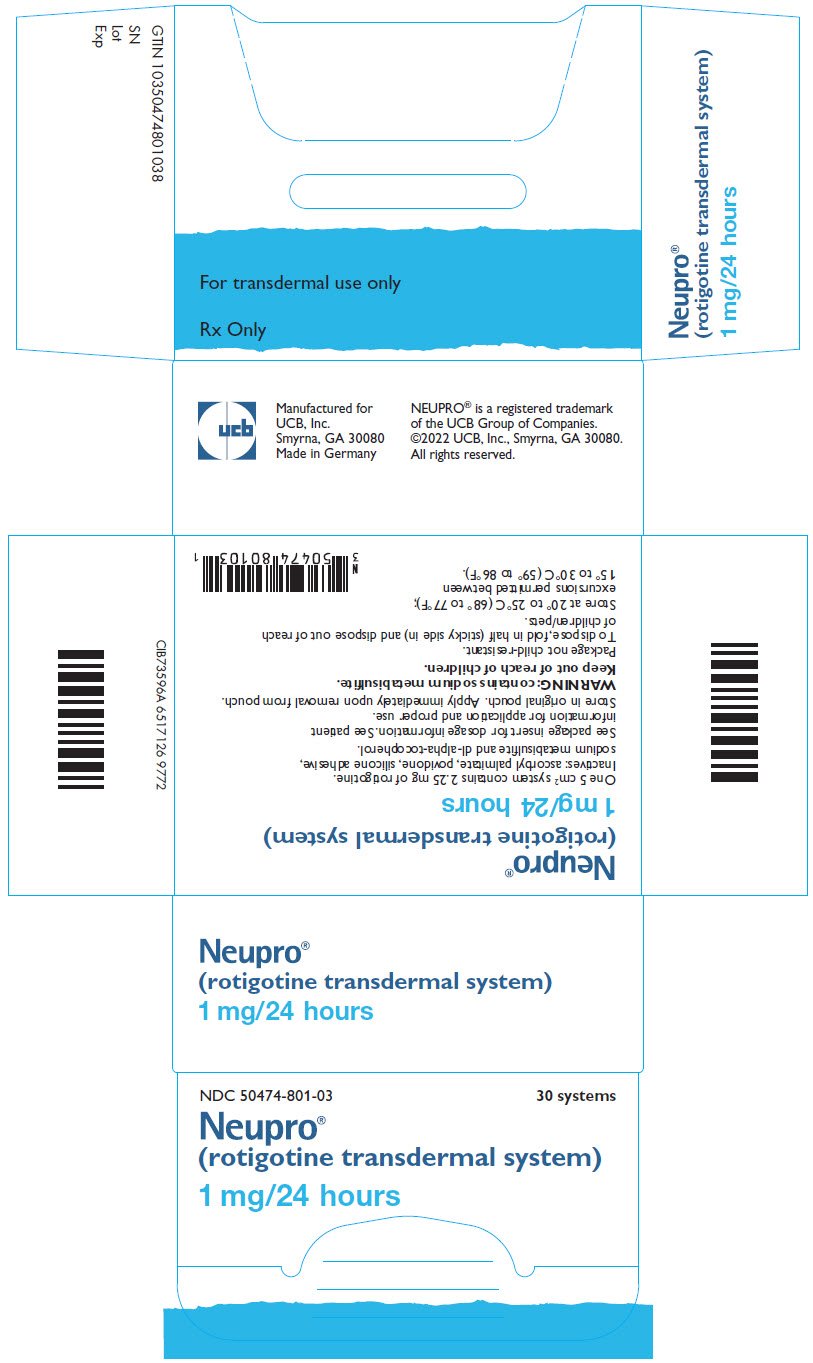 PRINCIPAL DISPLAY PANEL - 1 mg Patch Pouch Carton