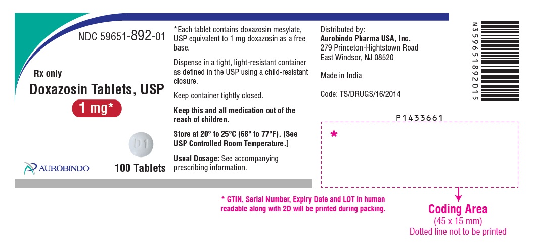 PACKAGE LABEL-PRINCIPAL DISPLAY PANEL - 1 mg (100 Tablet Bottle)