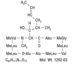 chemical structure of cyclosporine