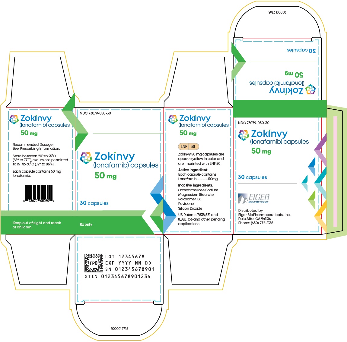 50 mg 30-count Bottle Carton Label