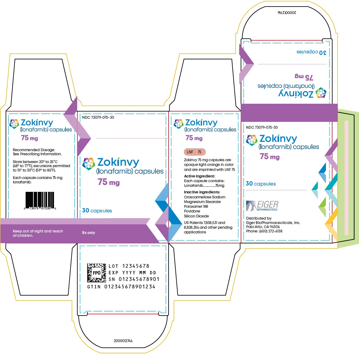 75 mg 30-count Bottle Carton Label