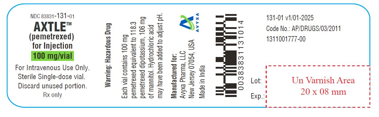 Axtle (Pemetrexed) for Injection -Container Label- -100mg/vial
