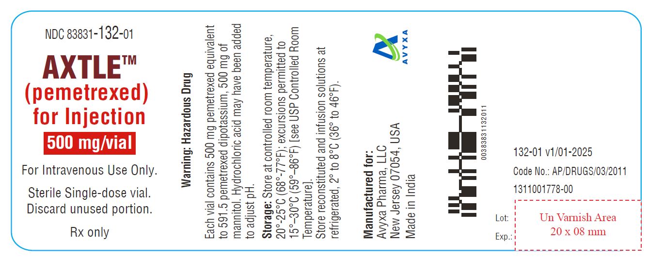 Axtle (Pemetrexed) for Injection -Container Label- -500mg/vial