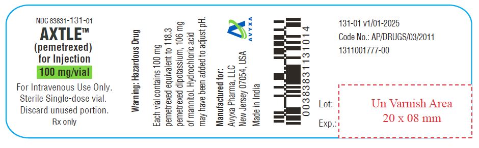 Axtle (Pemetrexed) for Injection -Container Label- -100mg/vial