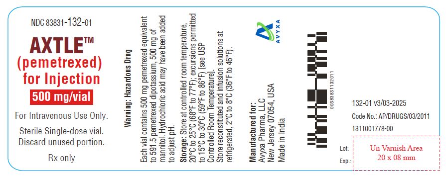 Axtle (Pemetrexed) for Injection -Container Label- -500mg/vial