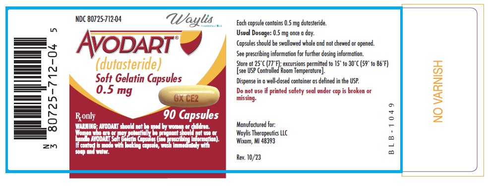 Avodart 0.5 mg 90 count label