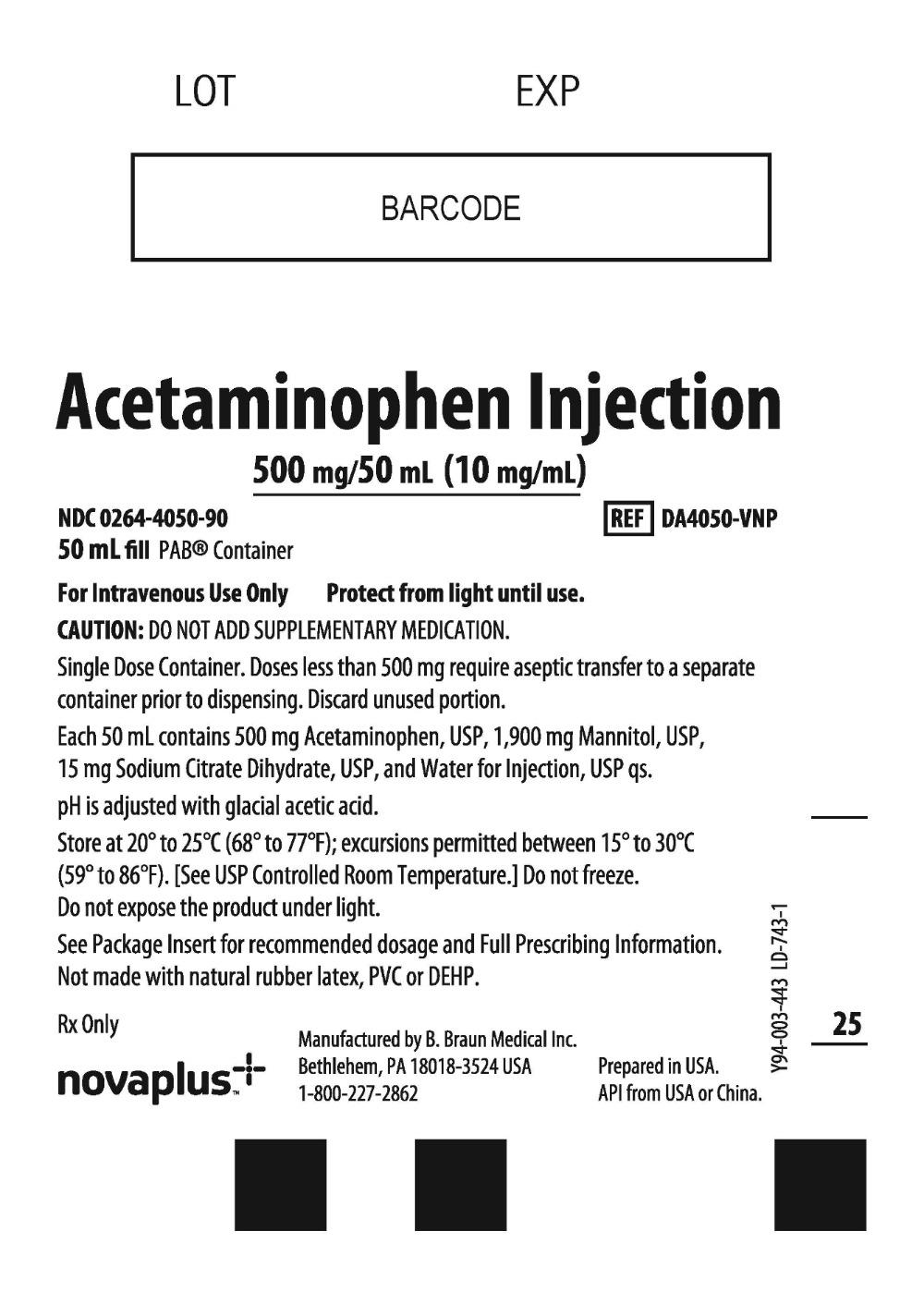 DA4050-VNP Container Label