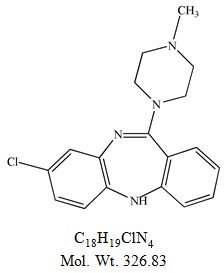 Clozapine Structural Formula