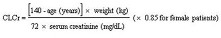 the equation of Cockcroft and Gault