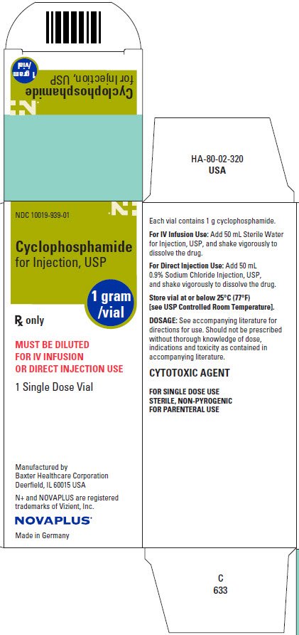 Cyclophosphamide NovaPlus Representative Container Label 10019-942-10