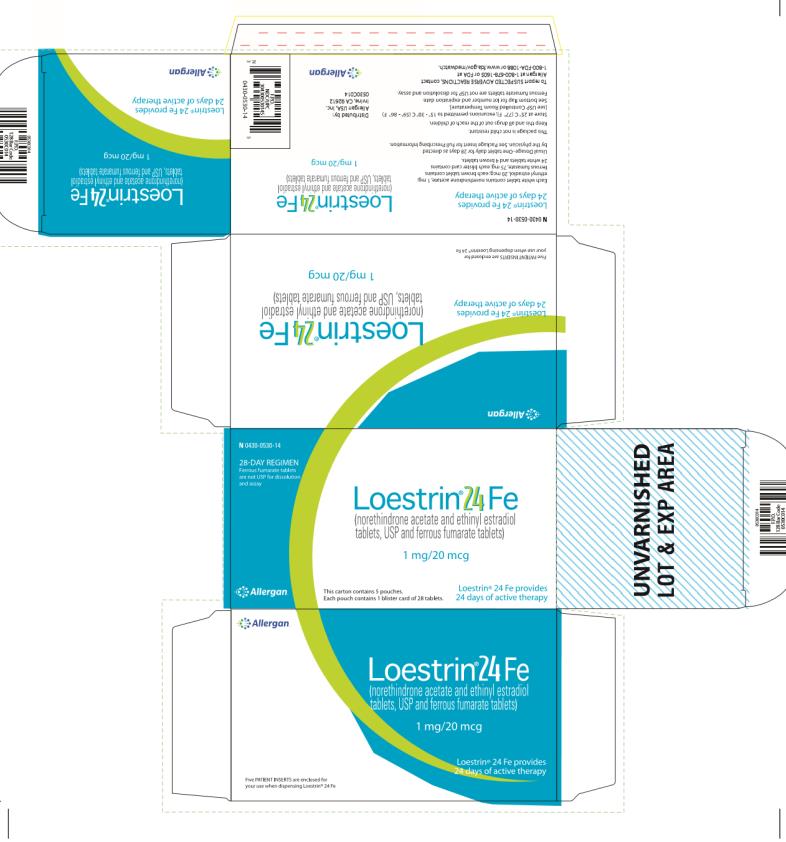 NDC 0430-0530-14
Loestrin 24 Fe
1 mg/ 20 mcg
