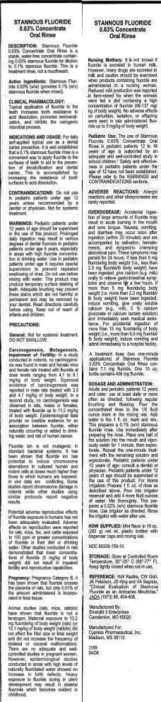 Stannous Fluoride Package Insert