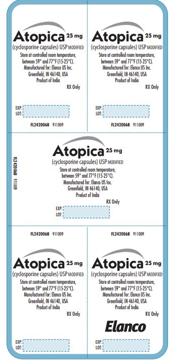 Principal Display Panel - Atopica 25mg Blister Label