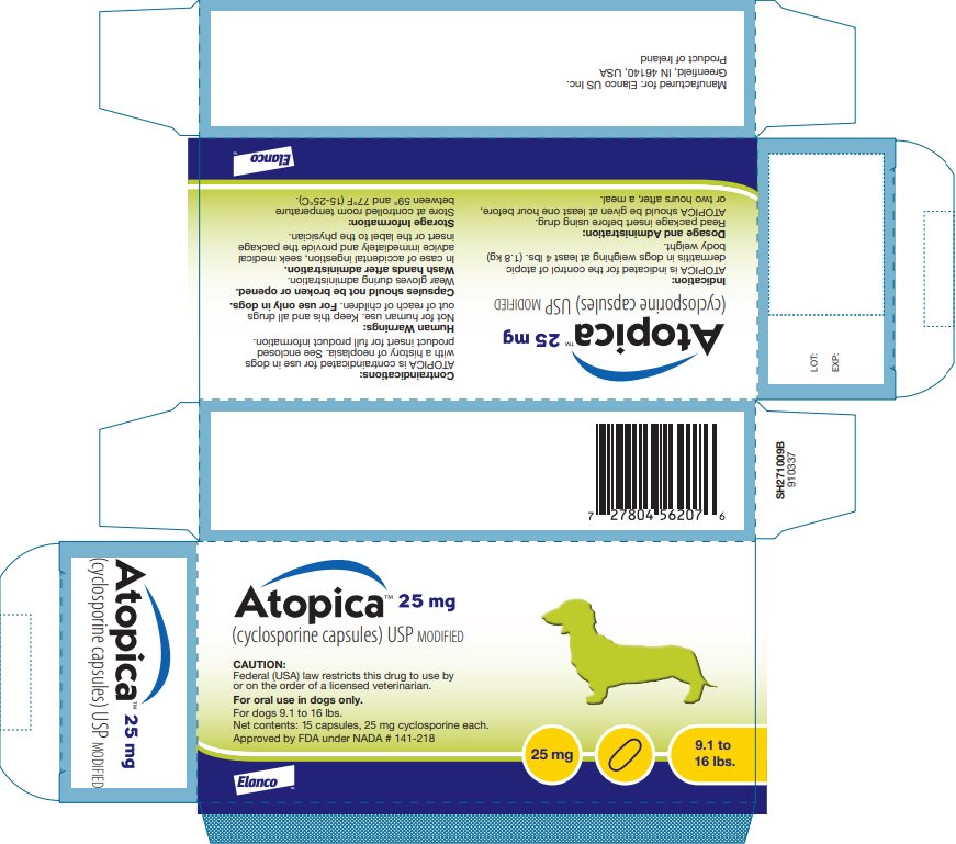 Principal Display Panel - Atopica 25mg Carton Label