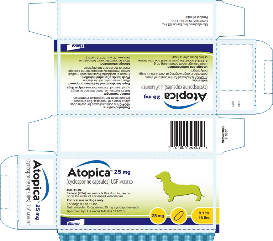 Princiapl Display Panel - Atopica 25mg Carton Label