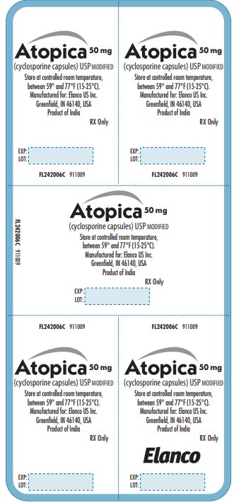 Principal Display Panel - Atopica 50mg Blister Label