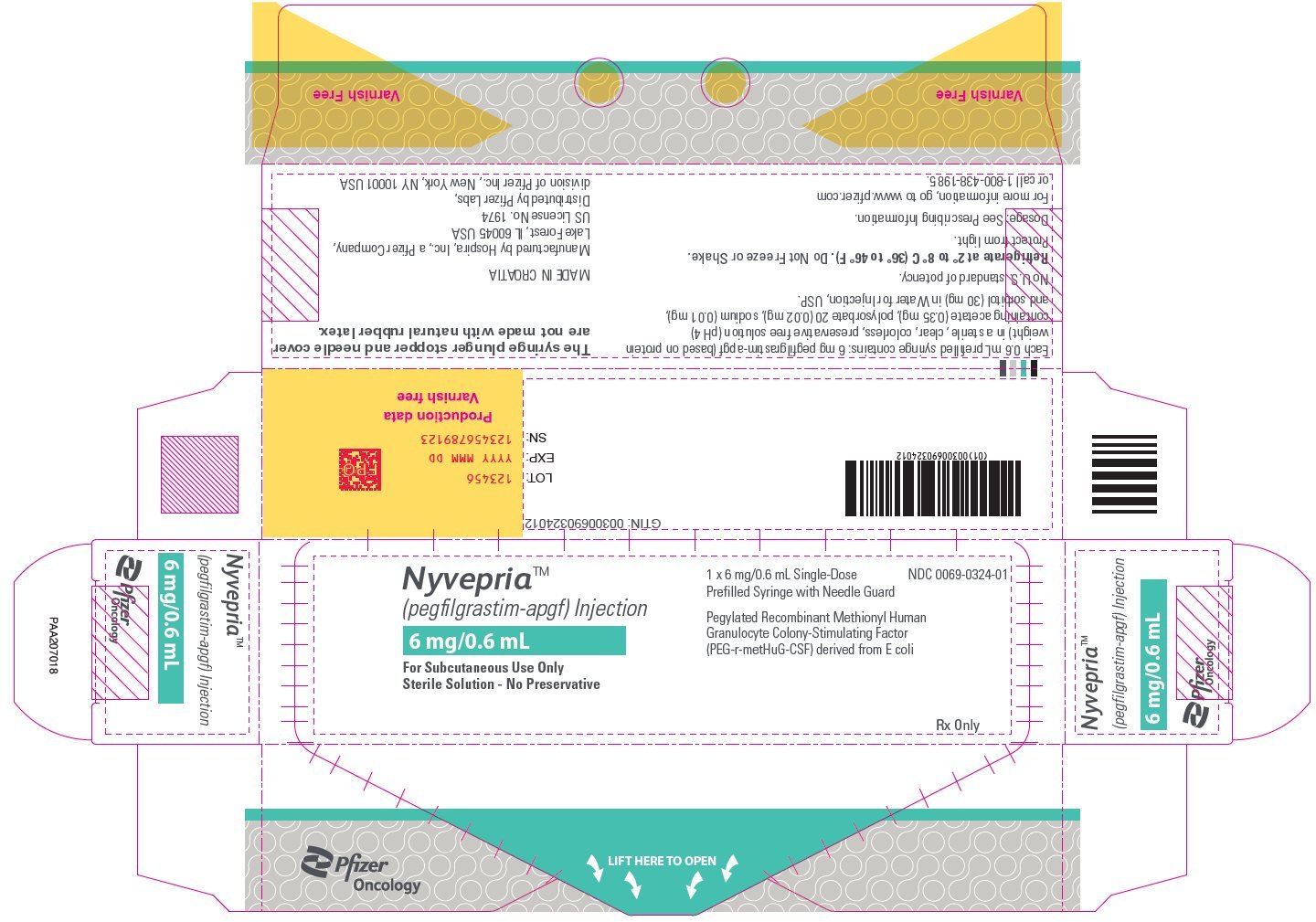 PRINCIPAL DISPLAY PANEL - 6 mg/0.6 mL Syringe Outer Carton – PAA207018