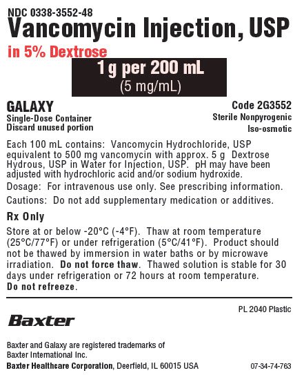 Vancomycin Representative Carton Label 0338-3552-48 panel 1 of 3