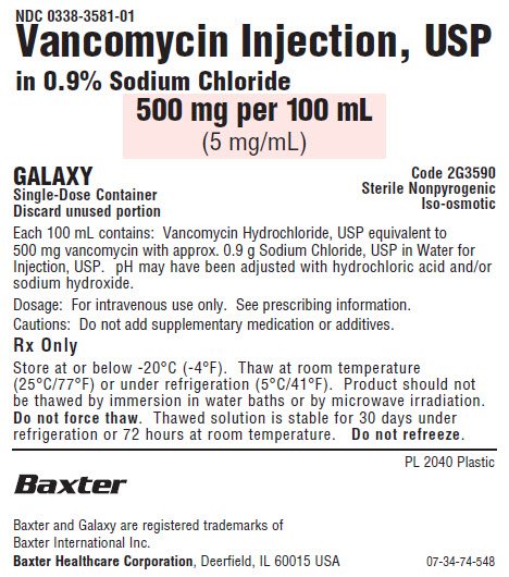 Vancomycin Representative Carton Label 0338-3581-01  panel 3 of 3