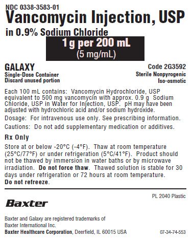 Vancomycin representative container label - 0338-0122-04 2 of 2