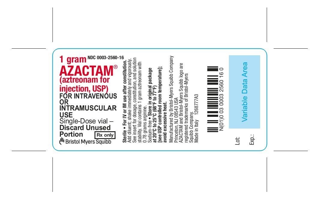 azactam 1gram vial label