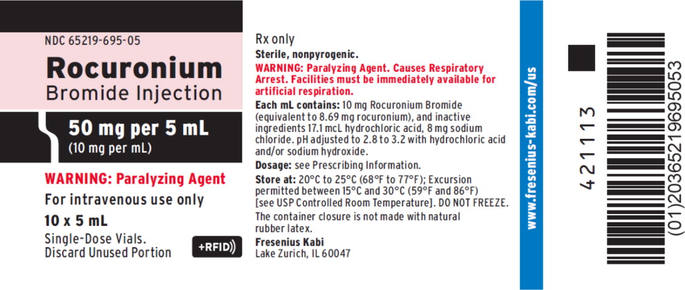 PACKAGE LABEL - PRINCIPAL DISPLAY - Rocuronium 5 mL Single-Dose Vial Tray Label
