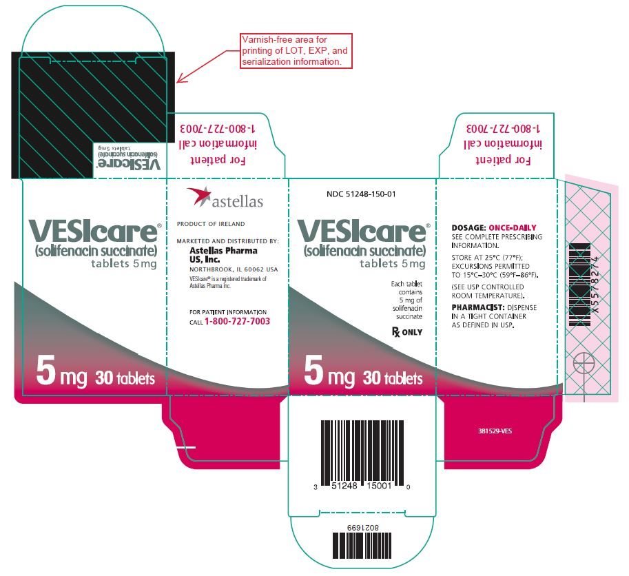 VESIcare (solifenacin succinate) tablets 5 mg Carton