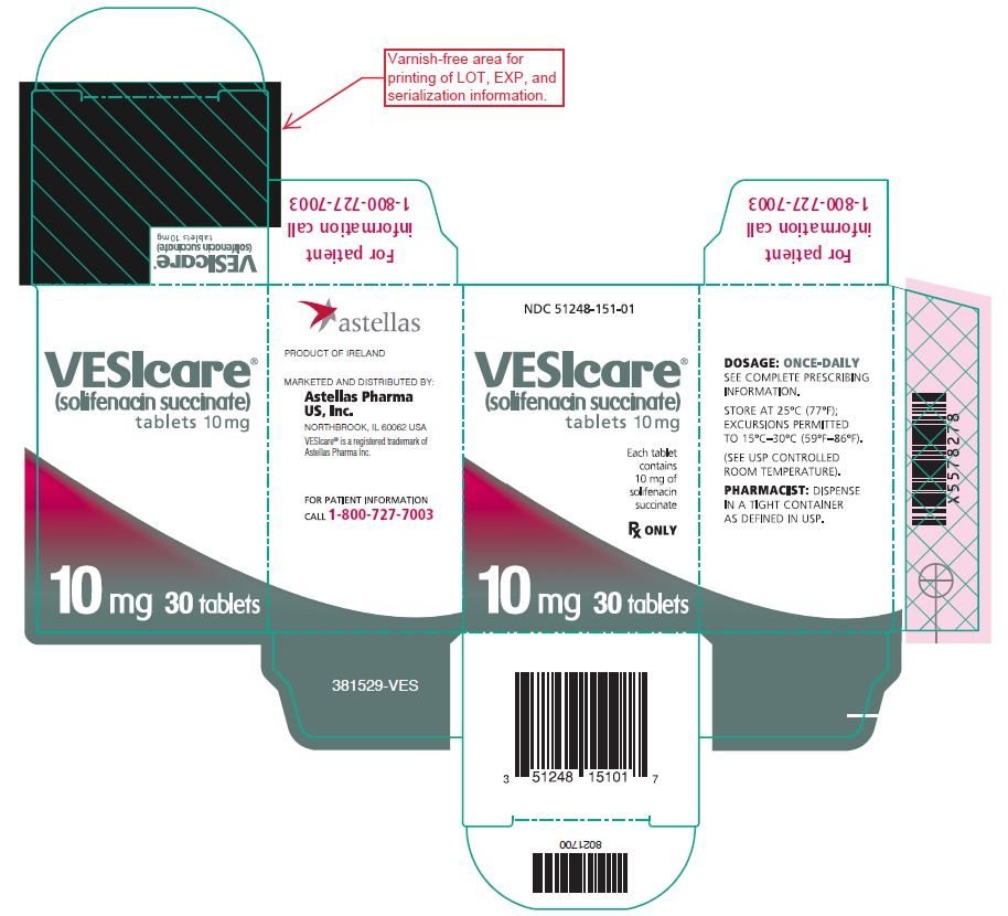 VESIcare (solifenacin succinate) tablets 10 mg Carton
