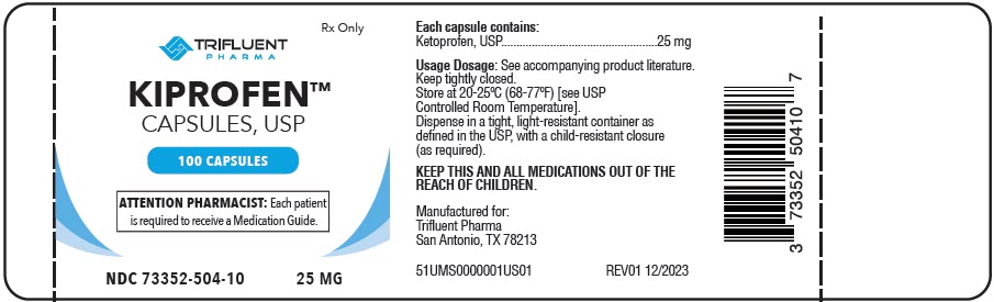 PRINCIPAL DISPLAY PANEL - 25 MG Capsule Bottle Label
