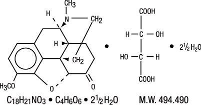 hydrocodone bitartrate chemical structure