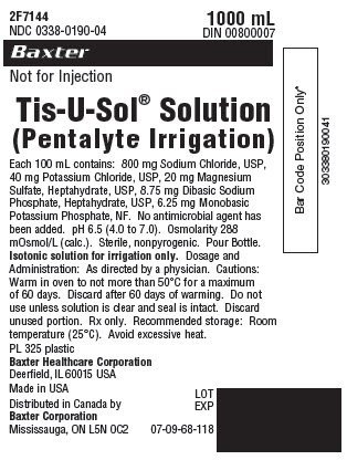 Representative Container Label for Tis-U-Sol, NDC 0338-0190-04