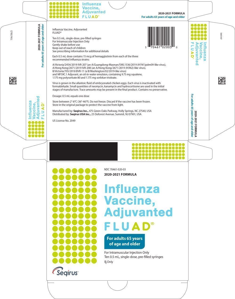 Fluad Package Insert / Prescribing Information