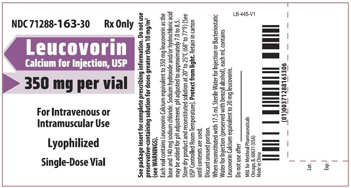 PRINCIPAL DISPLAY PANEL – Leucovorin Calcium for Injection, USP 350 mg Vial Label