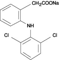 Voltaren XR (diclofenac sodium extended release) structural formula